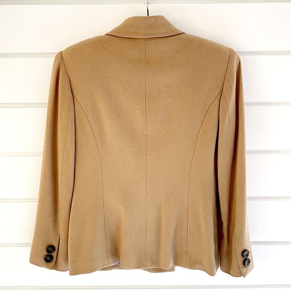 Express Tailleur Camel Wool Blend Double Breasted… - image 2